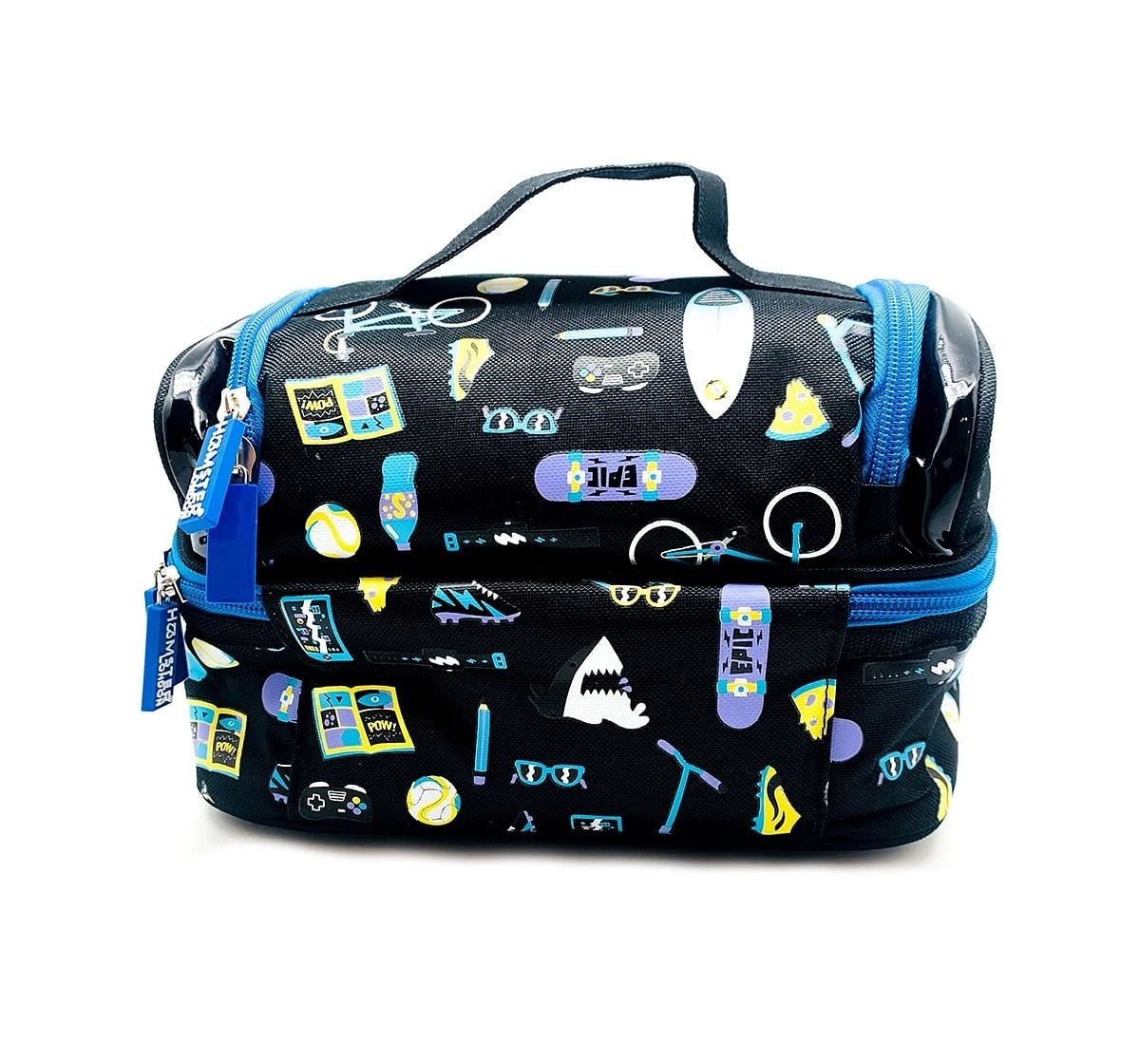 Hamster London Beach Theme Lunch Bag for Kids age 3Y+ (Black)