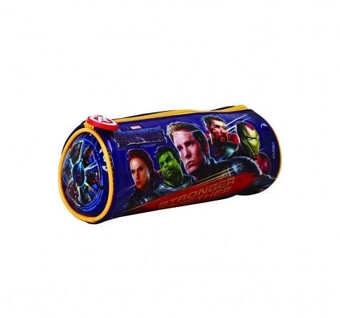 Marvel Avengers Blue Round Pouch, Quirky Soft Toys for age 3Y+ - 23 Cm (Blue)