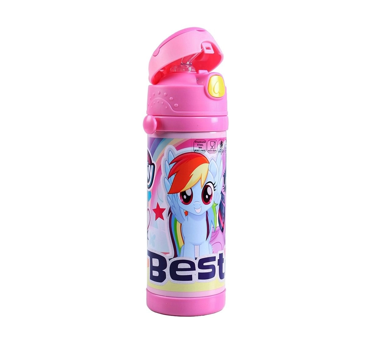 Hasbro My Little Pony Steel Inner Water Bottle & Sipper for Kids age 3Y+ -350ml