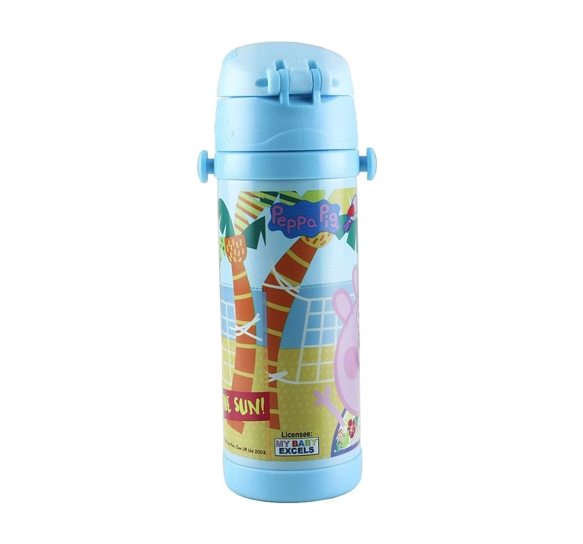 Peppa Pig Fun Steel Inner Water Bottle & Sipper for Kids age 3Y+ (Pink),350 ml
