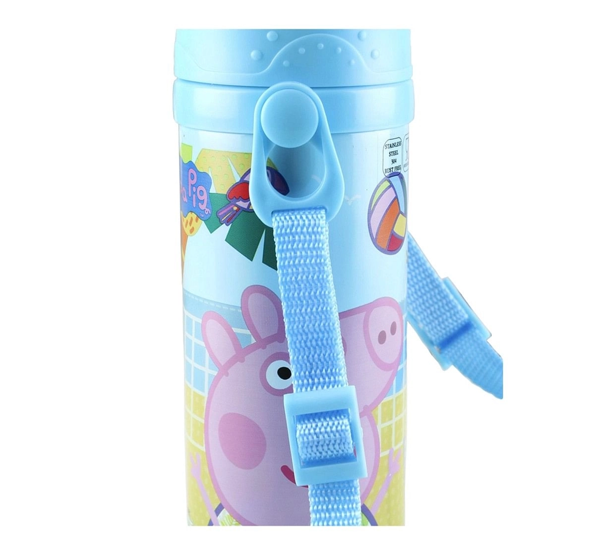 Peppa Pig Fun Steel Inner Water Bottle & Sipper for Kids age 3Y+ (Pink),350 ml