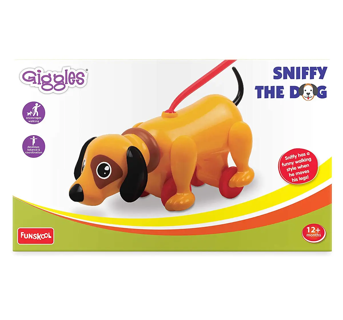 Giggles Sniffy The Dog Plastic Multicolour 18M+
