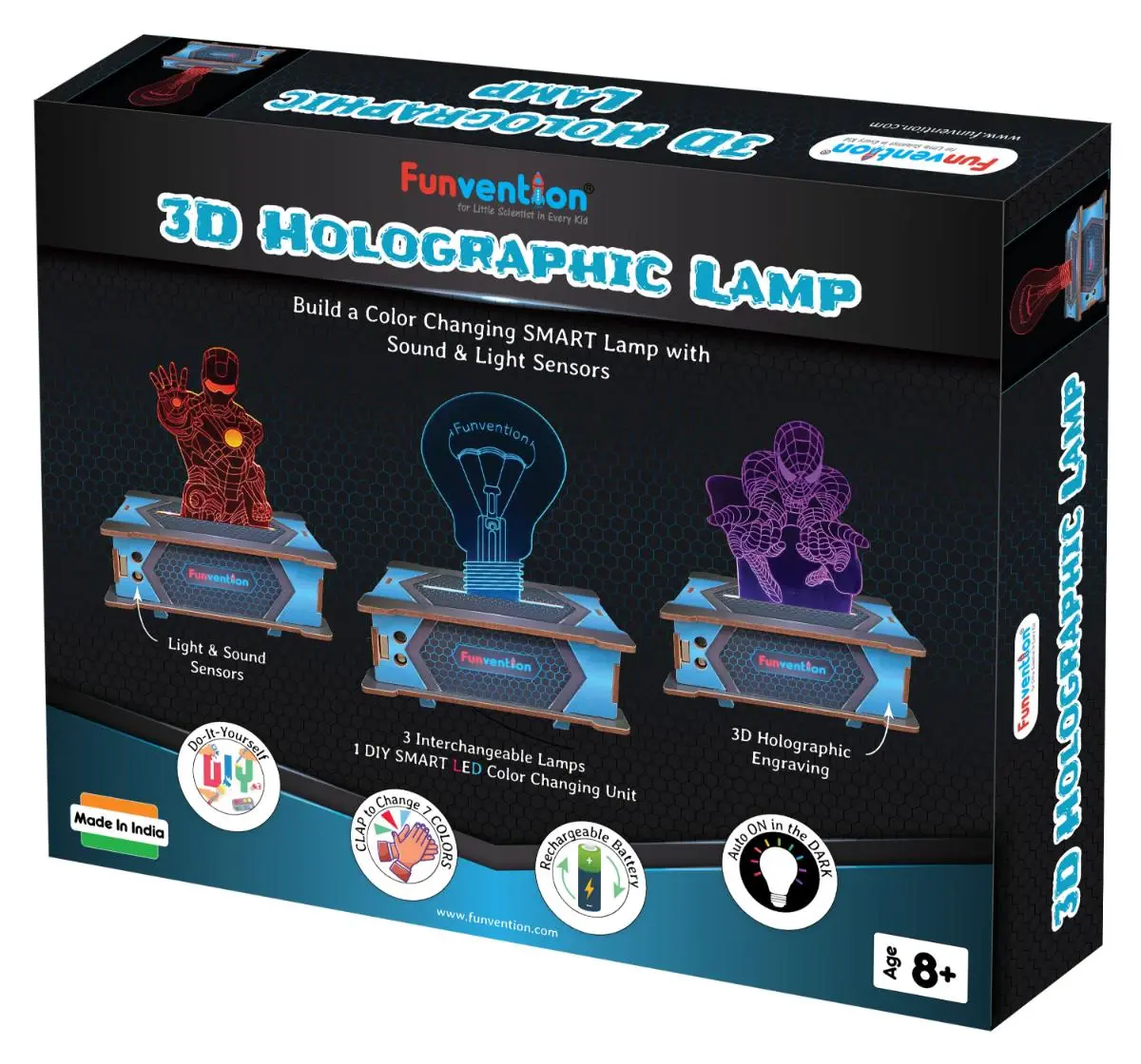 Funvention Superheroes 3D Holographic 3 In 1 Smart Lamp , 8Y+