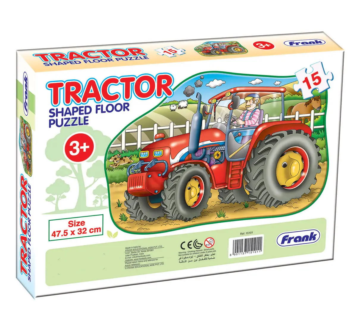 Frank Tractor Shaped Floor Jigsaw Puzzles for Kids 3Y+