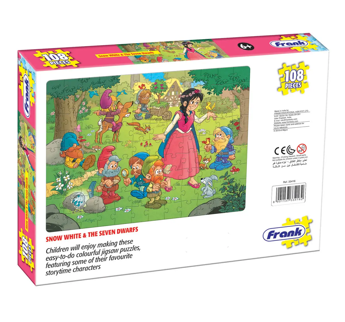 Frank Snow White and The Seven Dwarfs Floor Puzzles Multicolor 6Y+