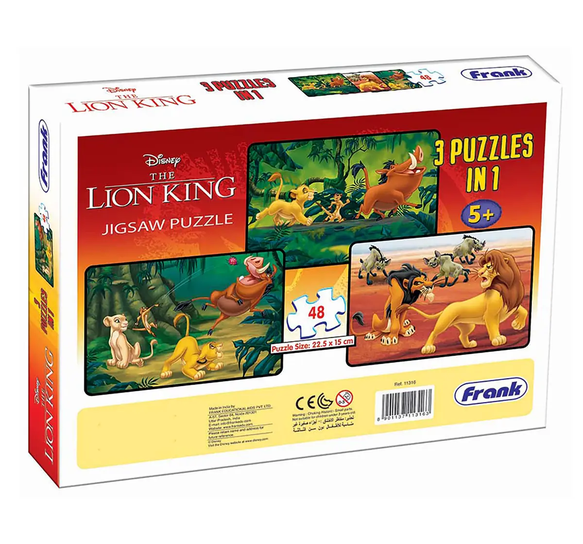 Frank The Lion King Floor Puzzles Multicolor 5Y+
