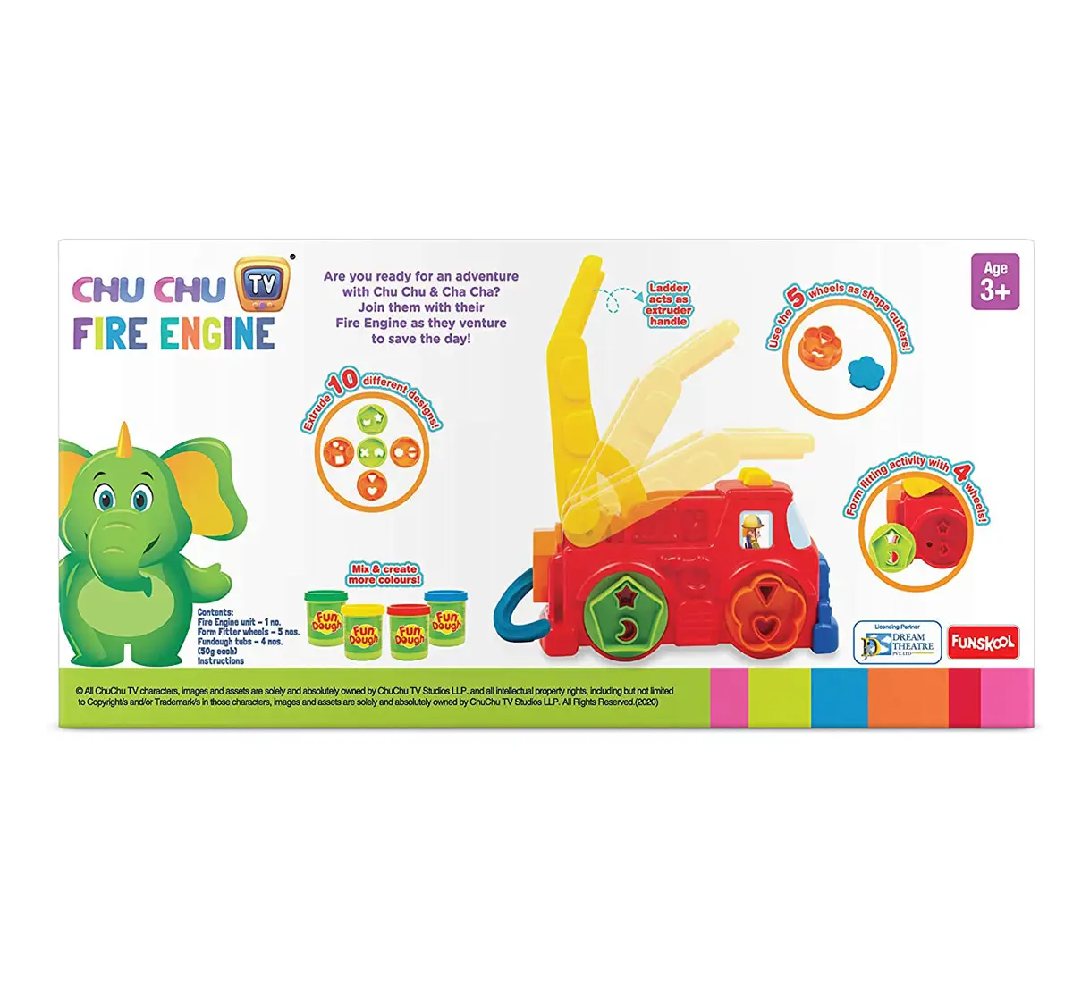 Fun Dough Chu Chu Fire Engine Plastic Multicolour 3Y+