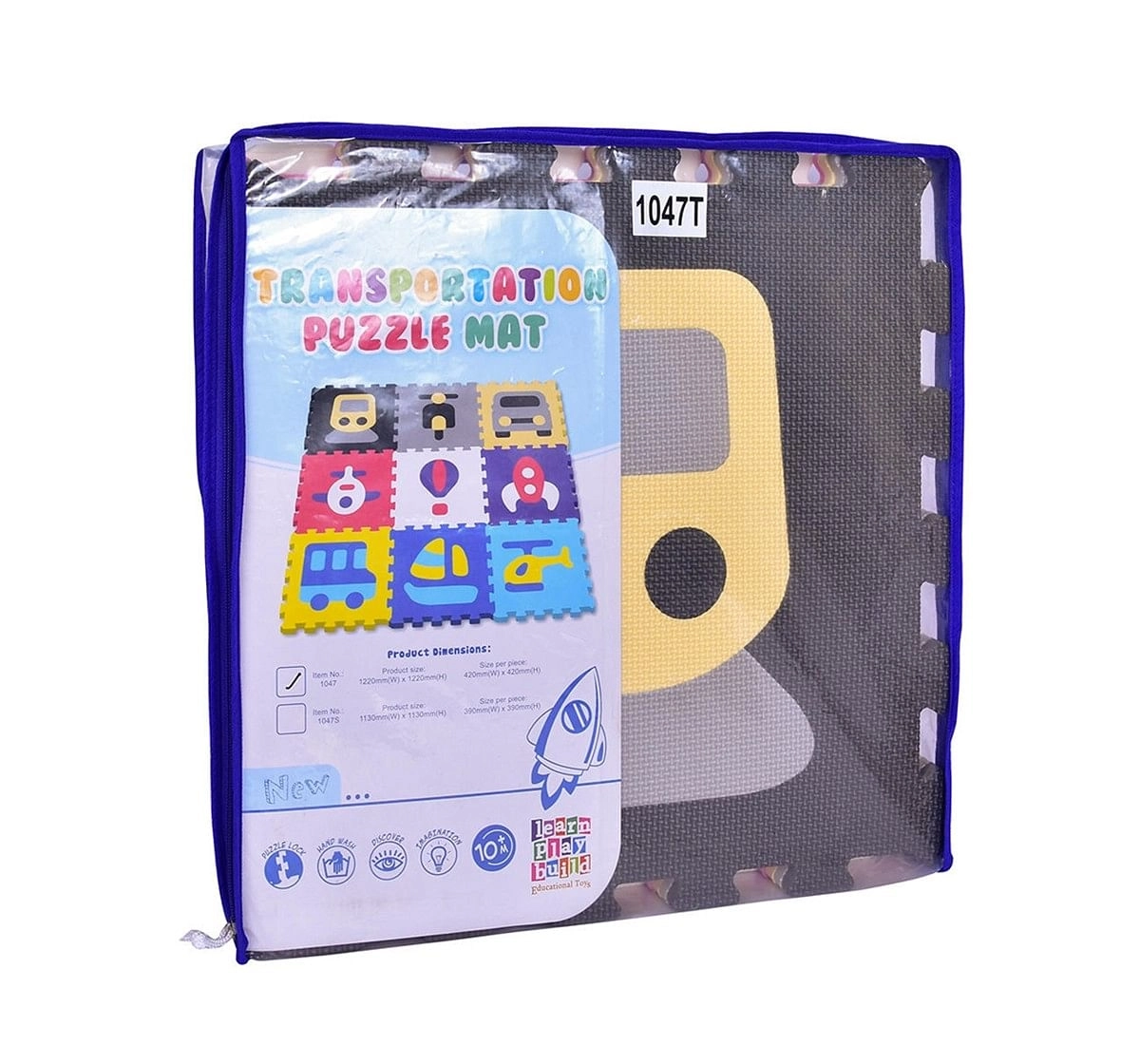 Sunta Vehicle Puzzle Mats with Pop Ups, 9pcs   Baby Gear for Kids age 3Y+ 