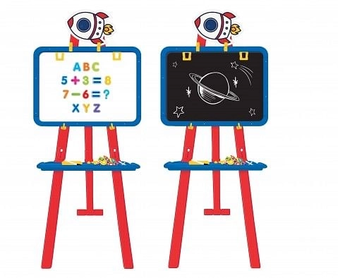 Youreka Space 5 In 1 Standing Easel for Kids 3Y+, Multicolour