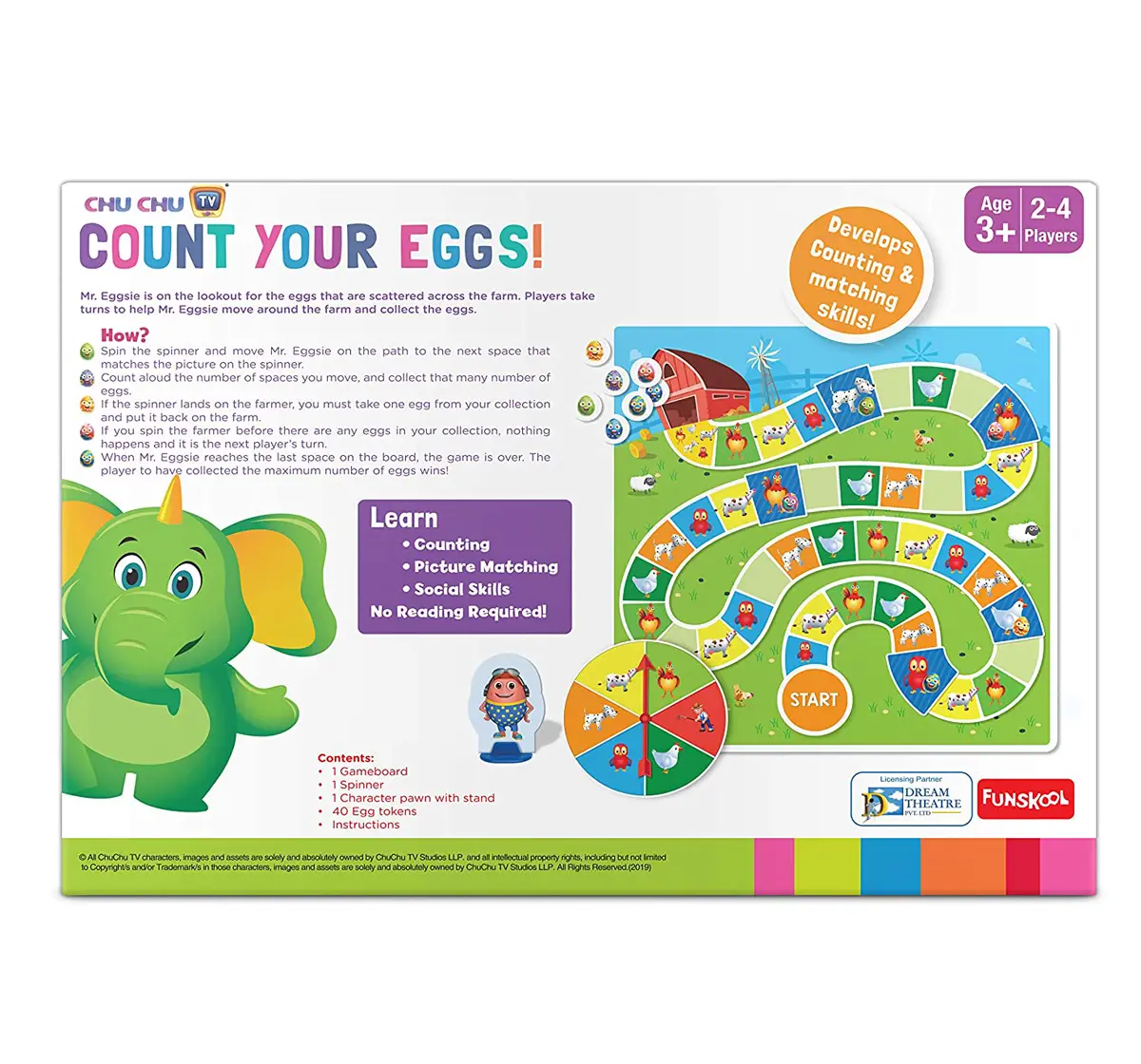 Chu Chu To Count Your Eggs Plastic Multicolour 3Y+
