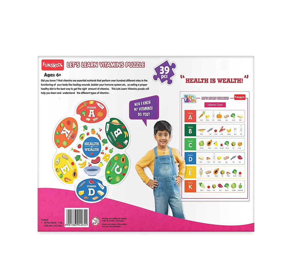 Play&Learn Vitamins Puzzle Cardboard Multicolour 3Y+