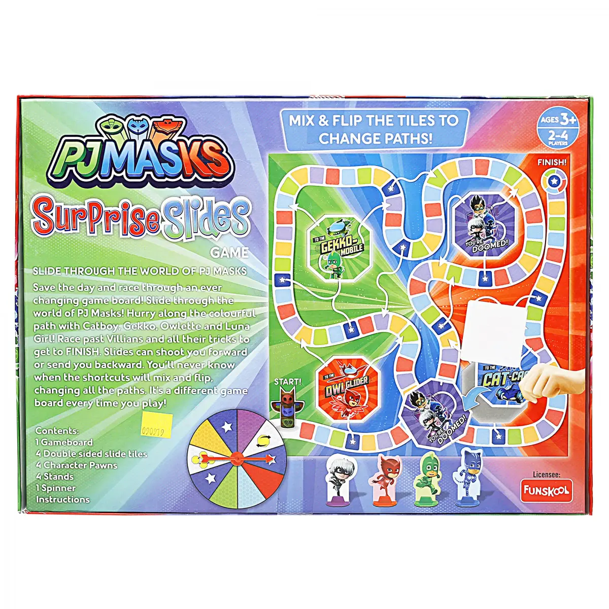 Funskool Surprise Slides Masks Board Game, 2-4 Players, 3Y+, Multicolour