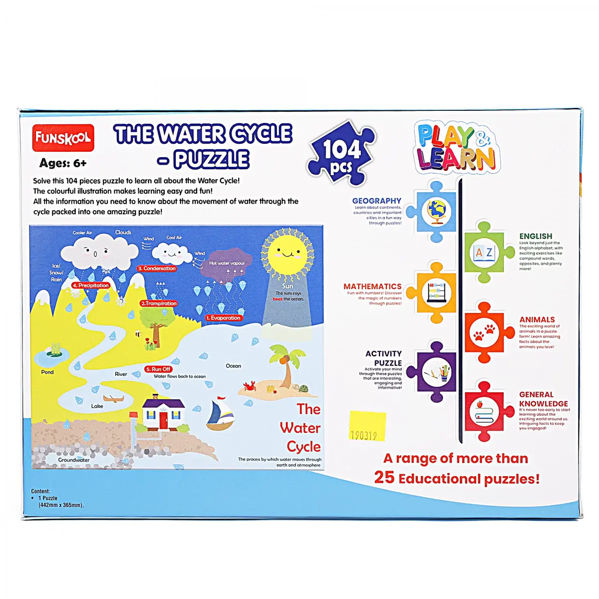 Funskool The Water Cycle Puzzle, 6Y+, 104PCs, Multicolour