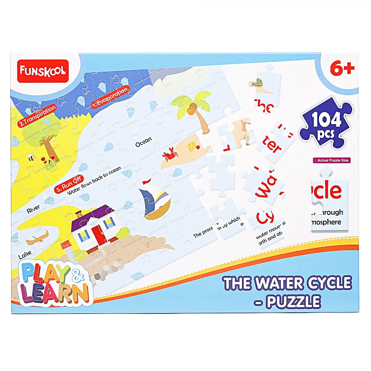 Funskool The Water Cycle Puzzle, 6Y+, 104PCs, Multicolour