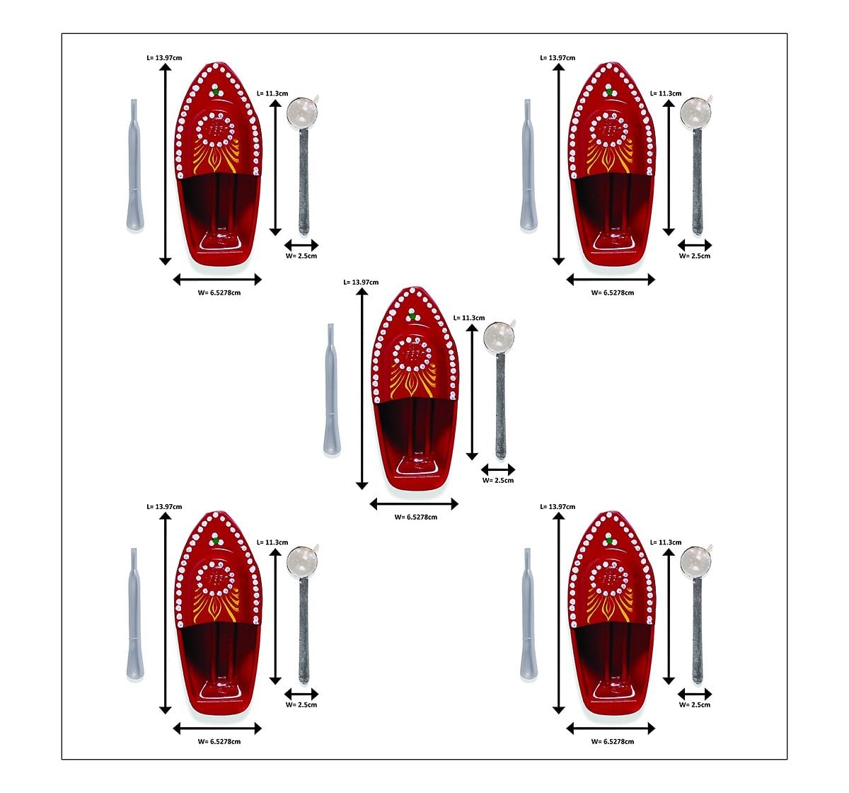 Desi Toys Putt Putt Nav/Steam Boat/Pop Pop Boat Pack Of 5 Classic Games for Kids age 5Y+ (Red)