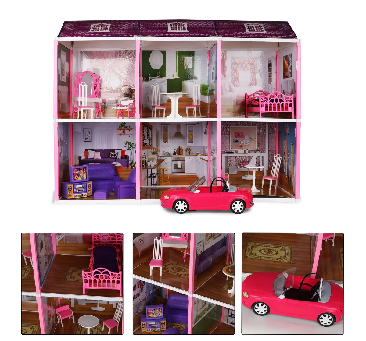 Toyzone Superstar Dream Doll House Purple, 3Y+