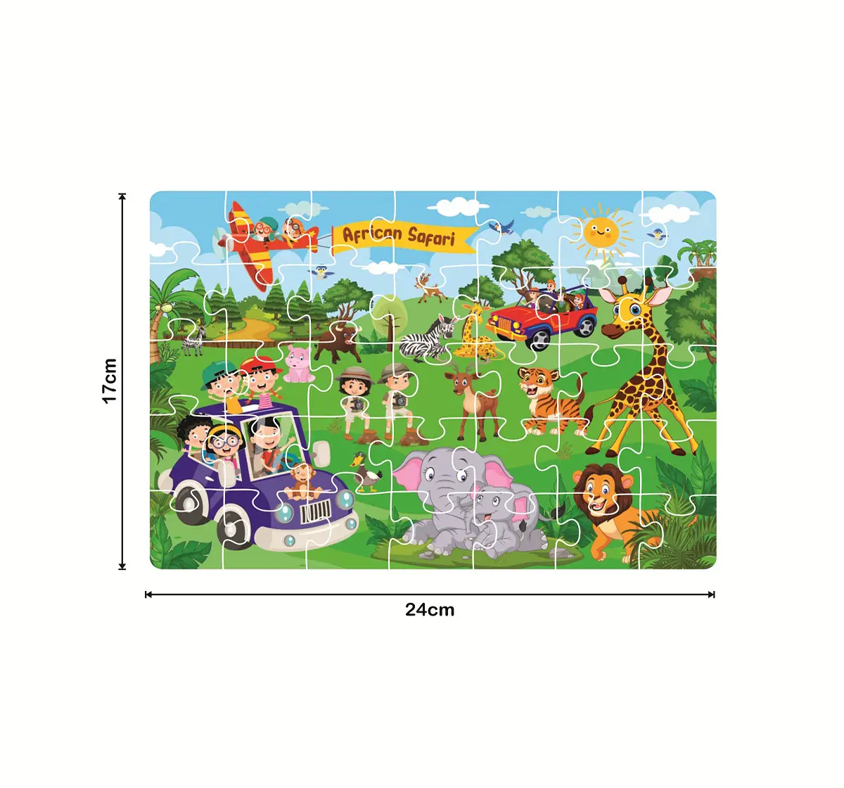Ratna's 4 In 1 Safari World Puzzle, Jigsaw Puzzle, Multicolour, 4Y+