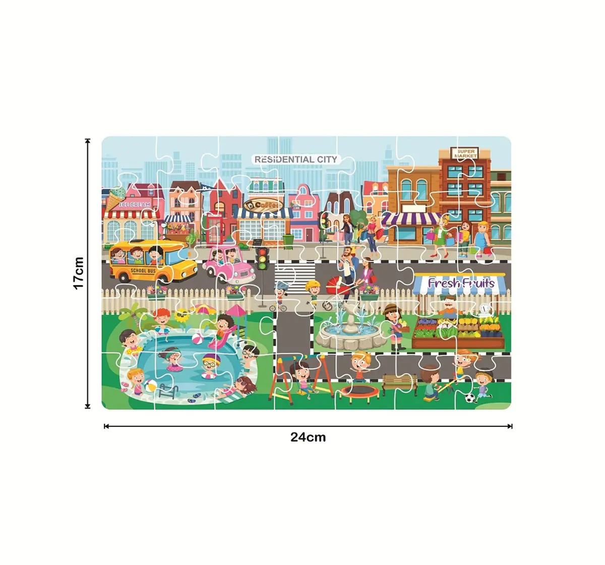 Ratna's 4 In 1 City & Village Life Puzzle, Jigsaw Puzzle, Multicolour, 4Y+