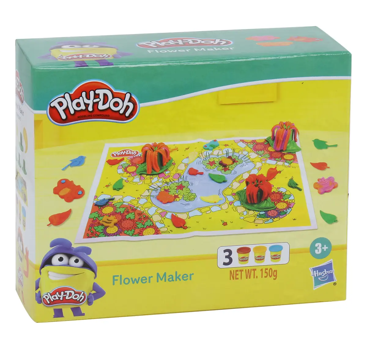 Play Doh Flower Maker Toy for Kids 3Y+, Multicolour