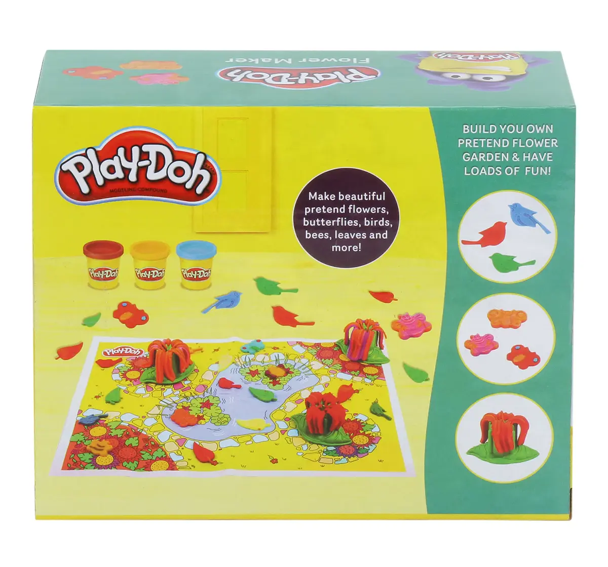 Play Doh Flower Maker Toy for Kids 3Y+, Multicolour