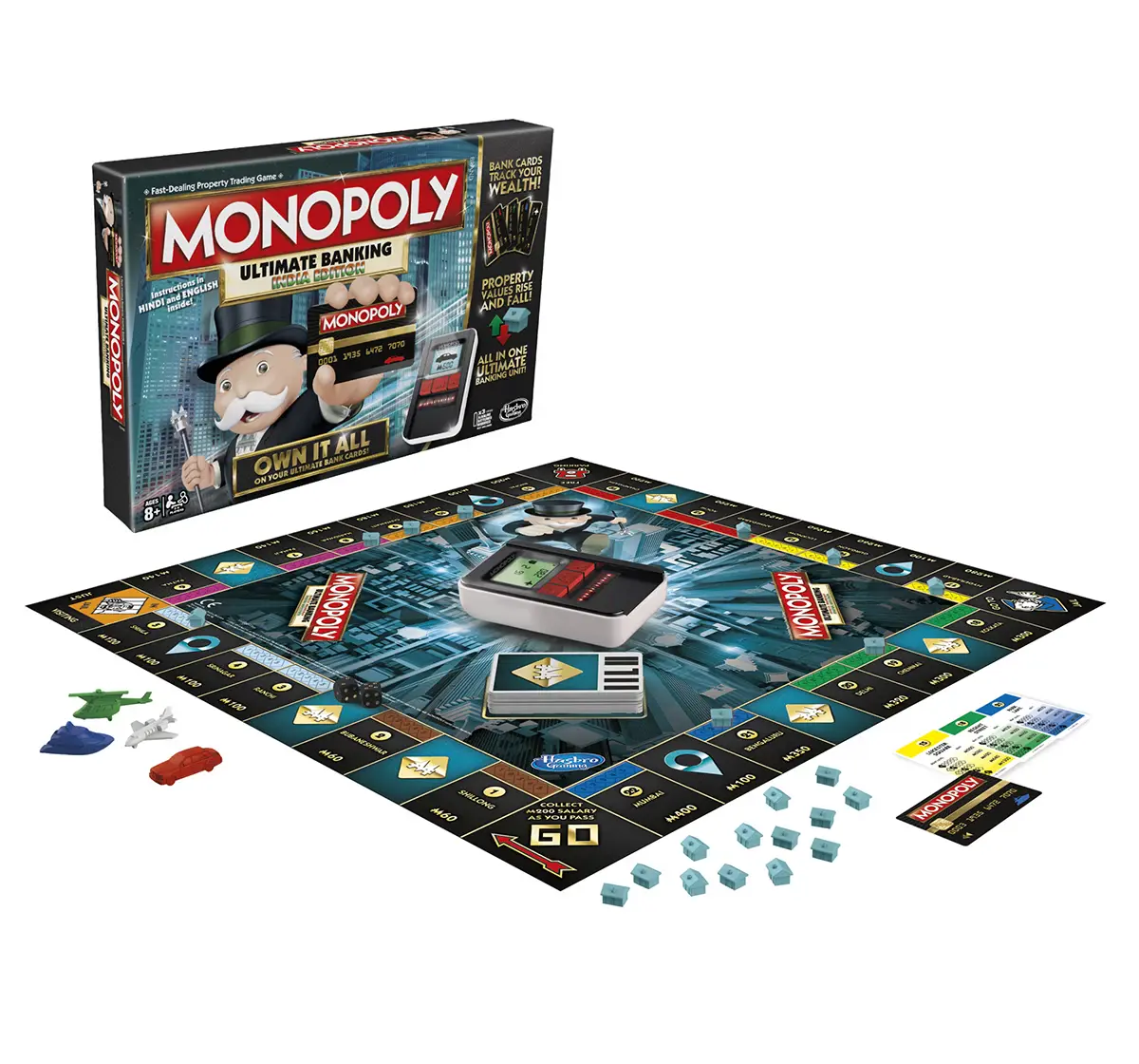 Monopoly Game Ultimate Banking Edition, Unisex, 7Y+ (Multicolor)