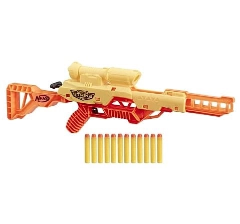 NERF Alpha Strike Wolf LR-1 Toy Blaster with Targeting Scope, Multicolour, 8Y+