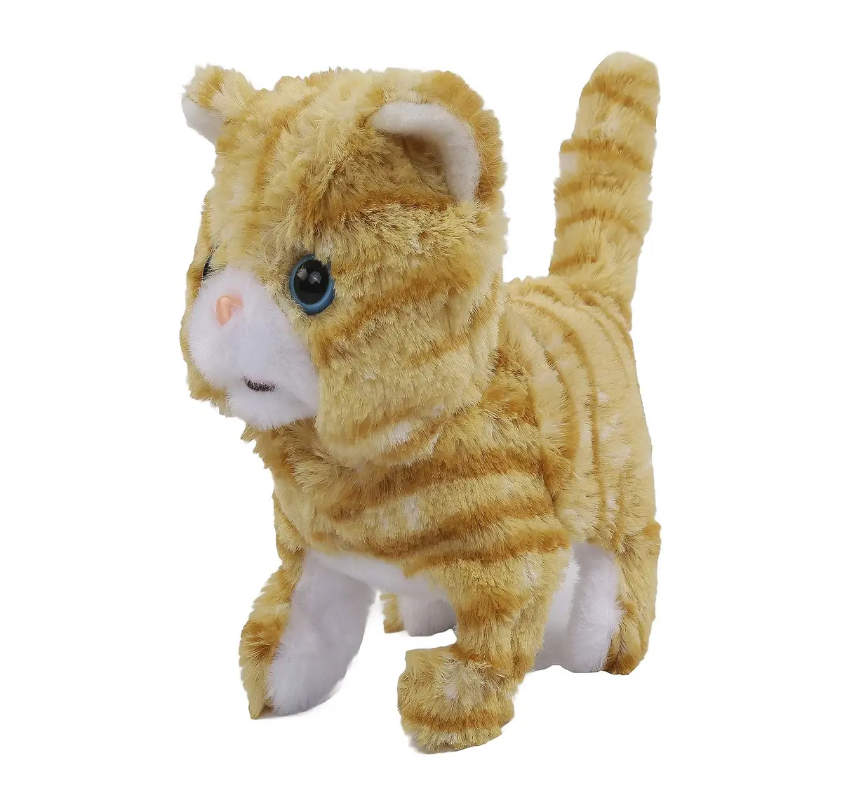 Hamleys Movers & Shakers Scottish Fold Plush Soft Cat Toy(Gold), 3Y+