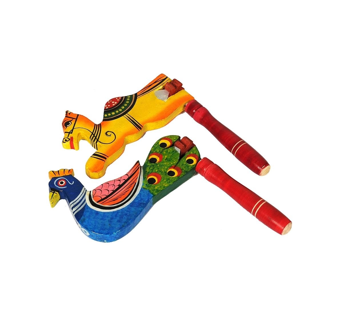 Craft & Culture Wooden Revolving Rattle for Kids age 0M+ - 14 Cm 