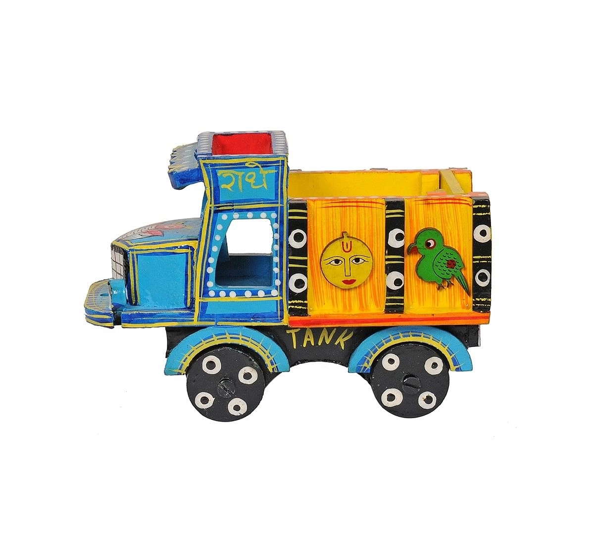 Craft & Culture Wooden Truck Handpainted S Assorted Wooden Toy for Kids age 3Y+ 