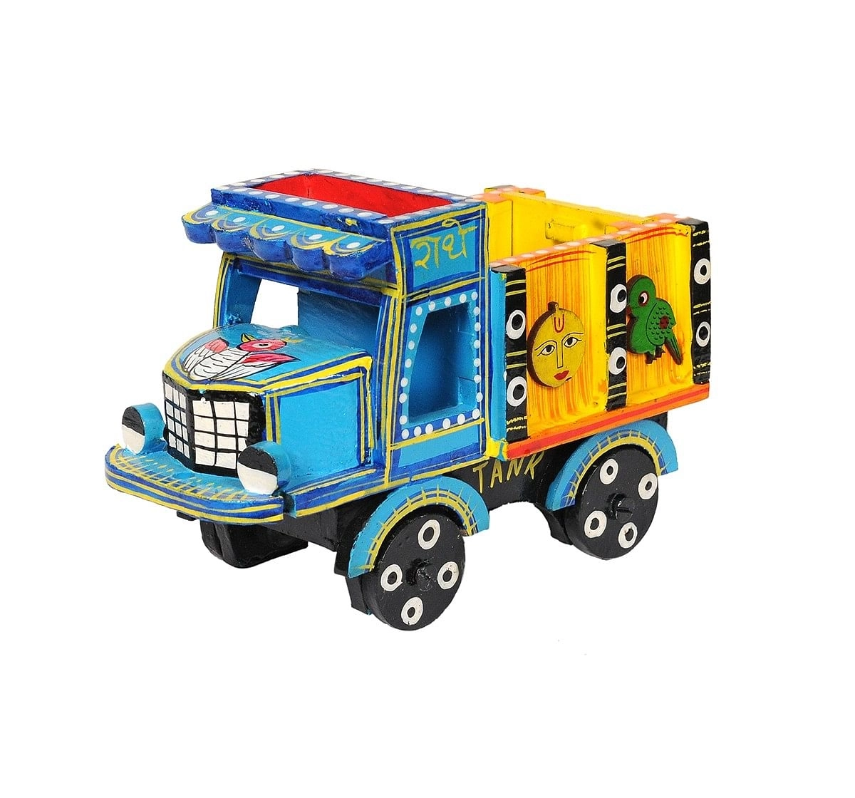Craft & Culture Wooden Truck Handpainted S Assorted Wooden Toy for Kids age 3Y+ 