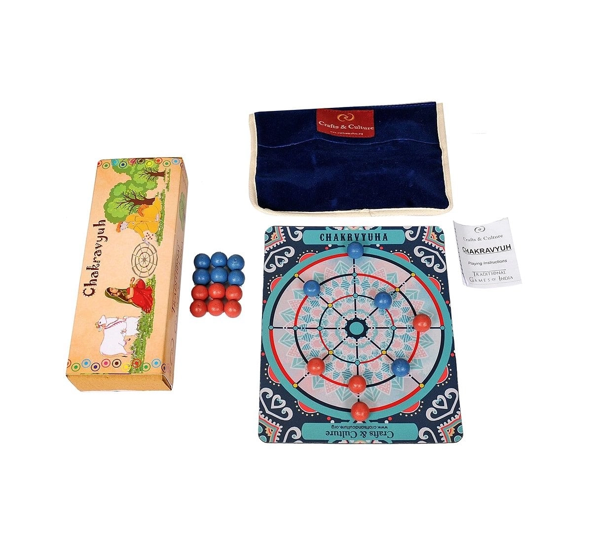 Craft & Culture Traditional Games Of India - Chakrvyuha Wooden Toy for Kids age 6Y+ 