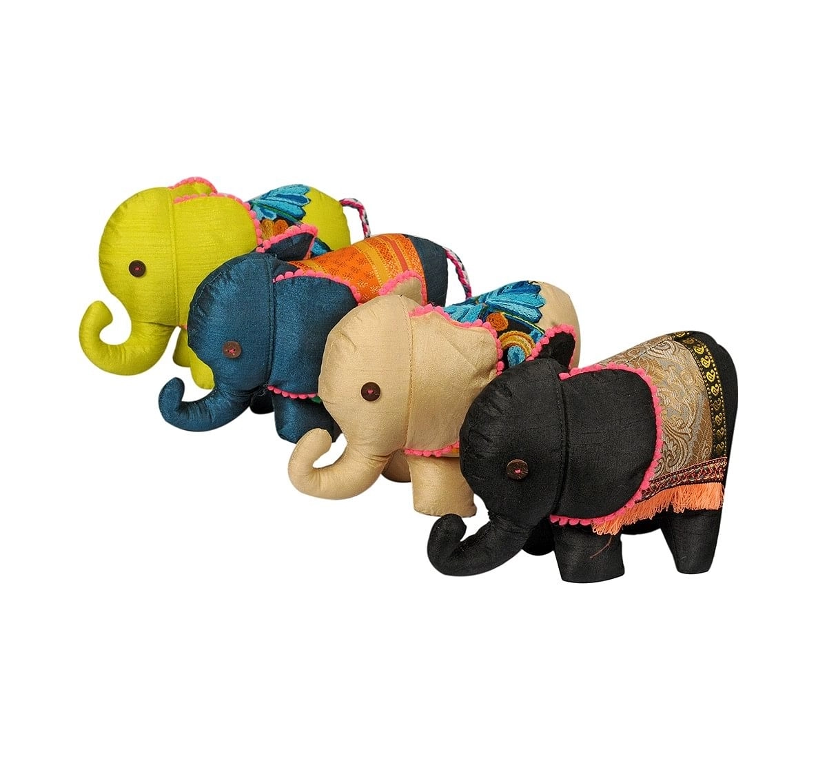 Vibrant India VI Elephant Soft Toy M for Kids age 3Y+ - 14 Cm 