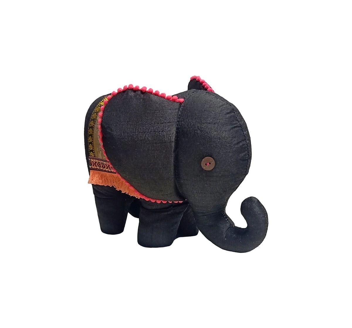 Vibrant India VI Elephant Soft Toy M for Kids age 3Y+ - 14 Cm 