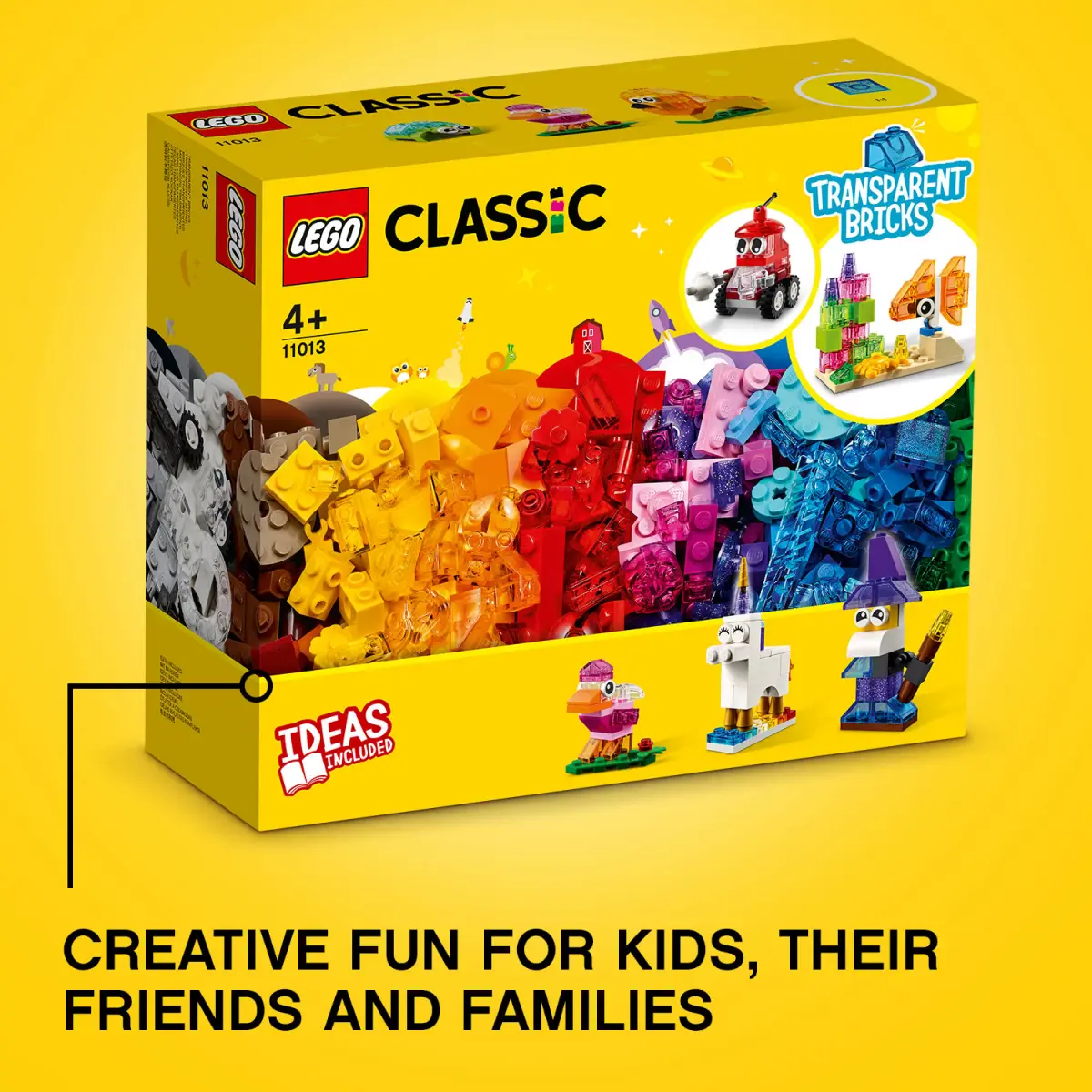 LEGO Creative Transparent Bricks Lego Blocks for Kids age 4Y+ 