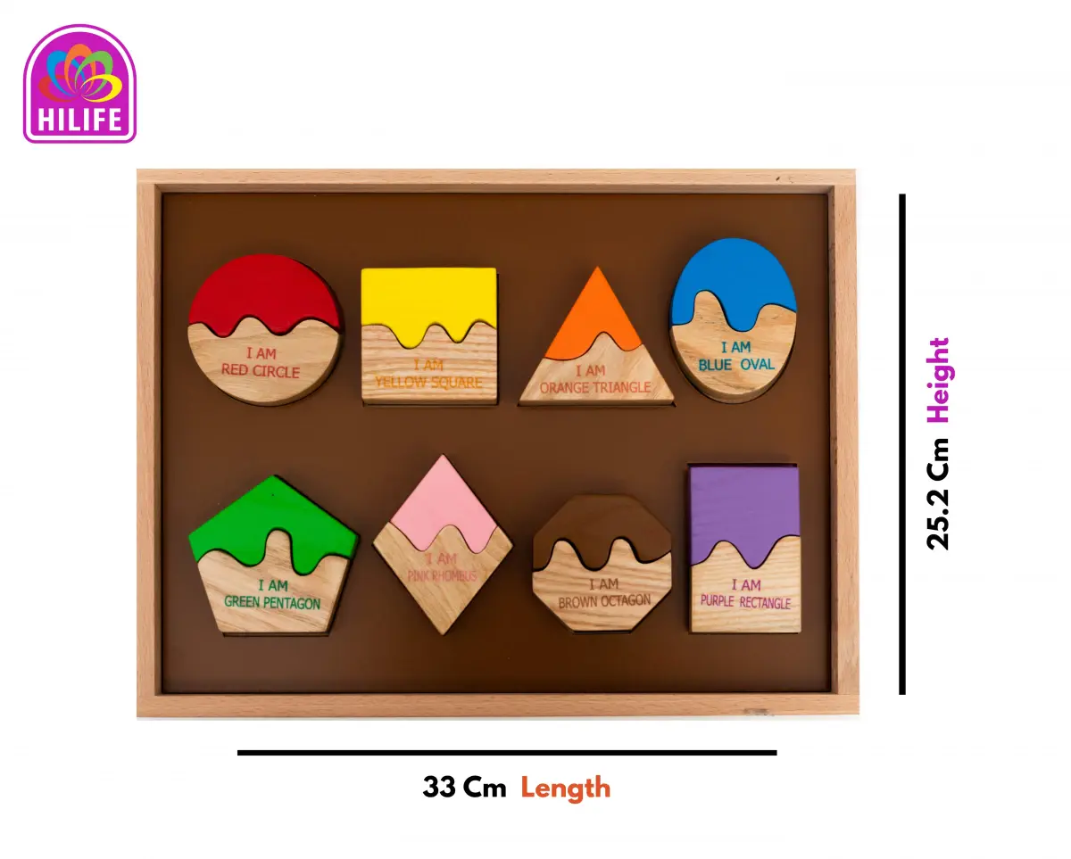 Hilife Match The Shape Puzzle 2 Layers,  3Y+ (Multicolor)