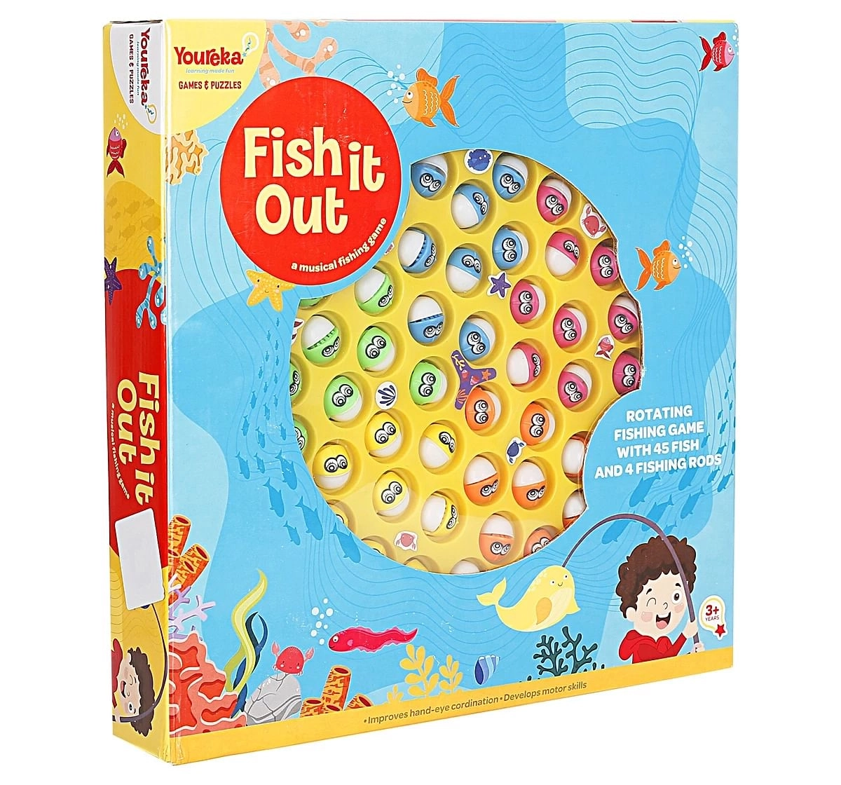 Youreka Fishing Challenging and Mind Game for Kids 3Y+, Yellow