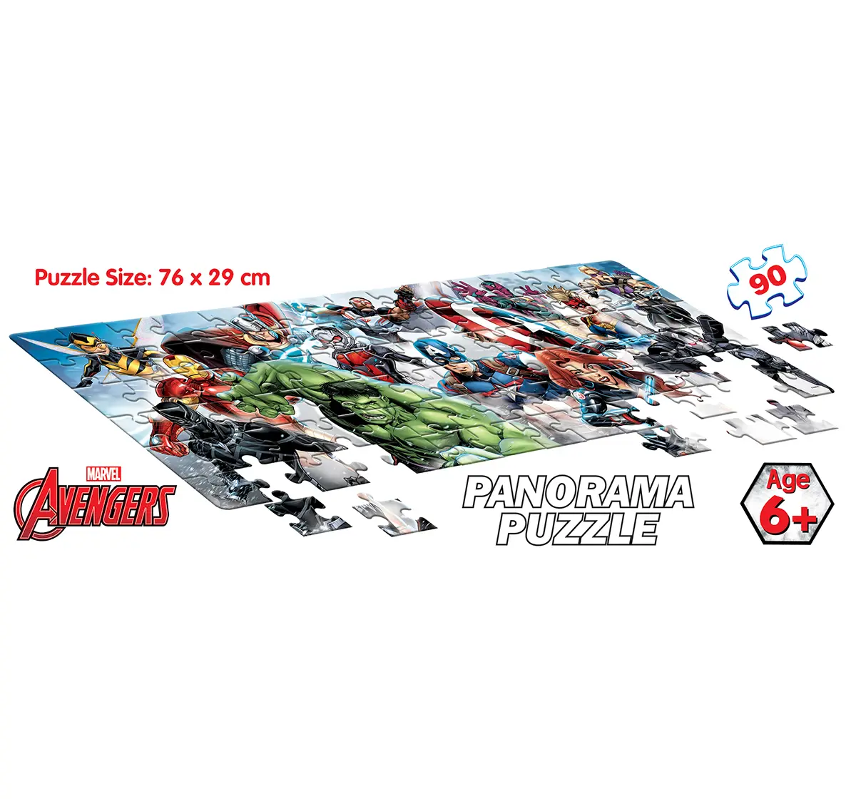 Frank Marvel Avengers Panorama Jigsaw Puzzle (90 Pcs), 6Y+