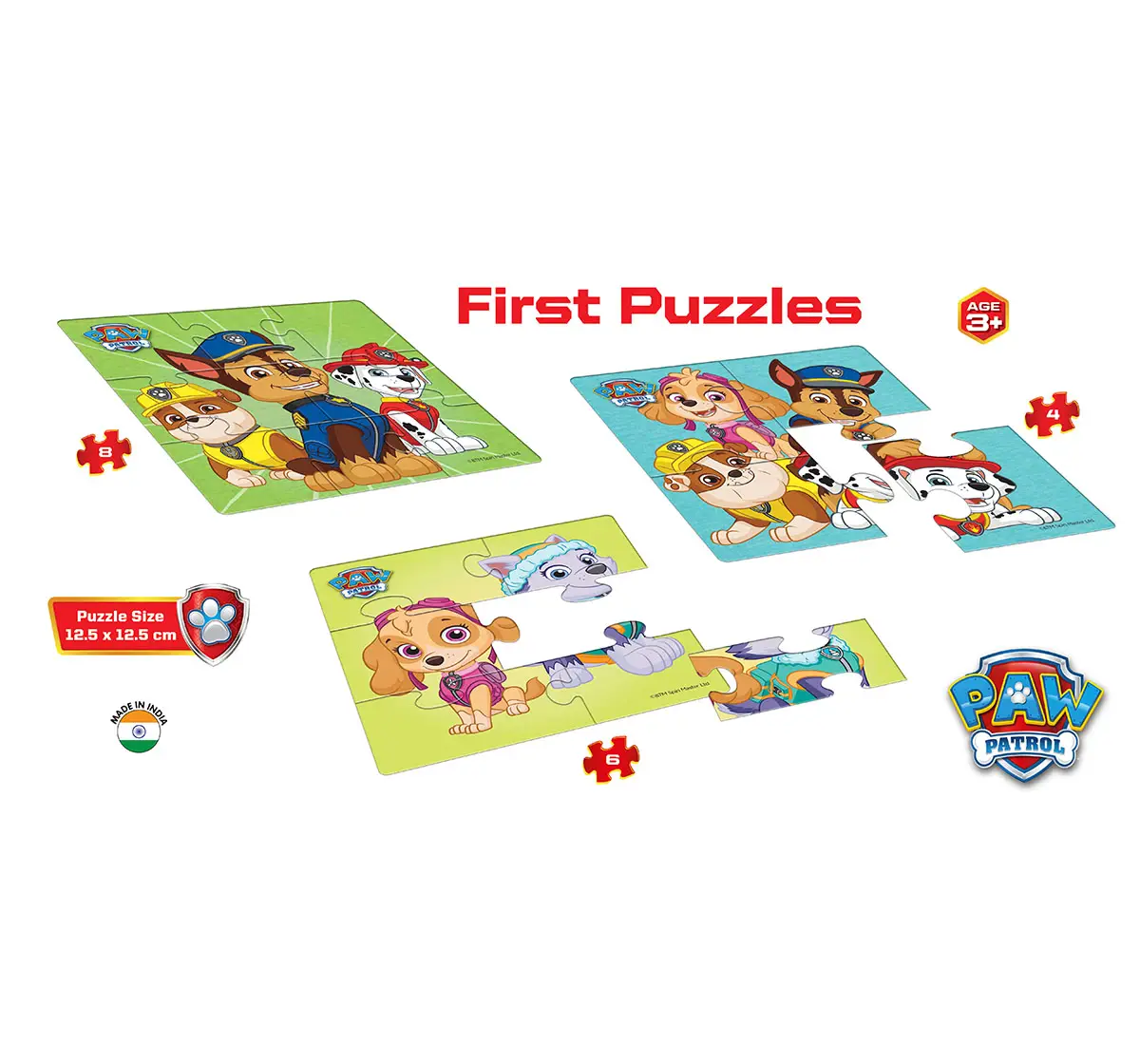 Paw Patrol First Puzzles 3 in 1, 3Y+