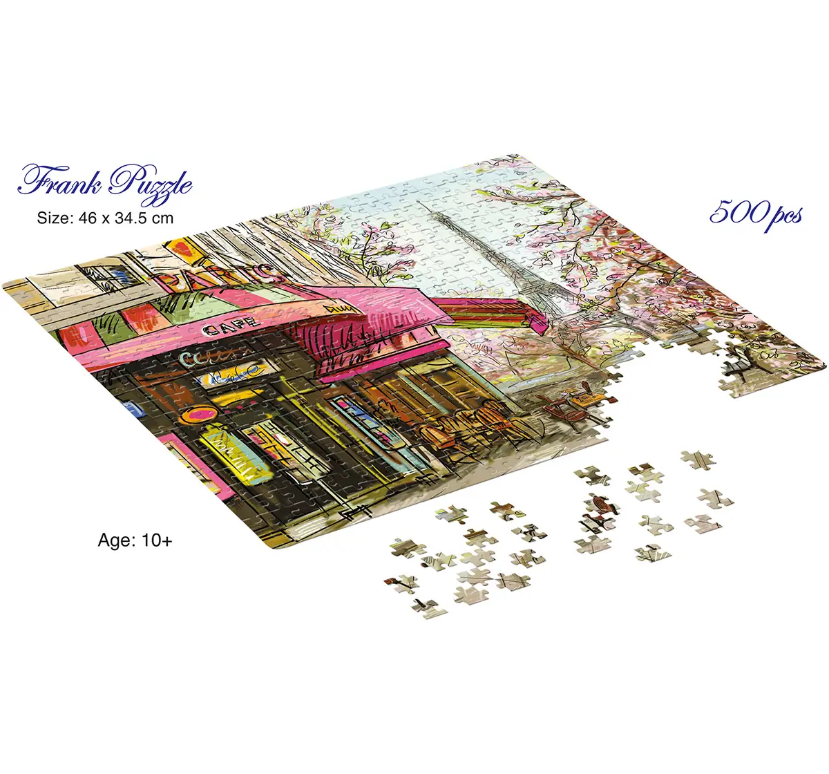 Frank Paris Street Puzzle 500 Pieces, 10Y+
