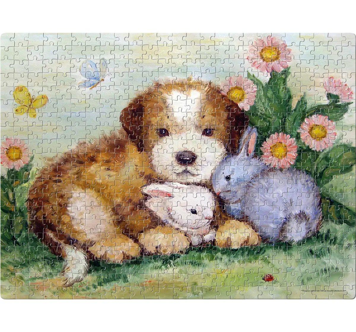 Frank Puppy and Rabbits Puzzle 500 Pieces, 10Y+