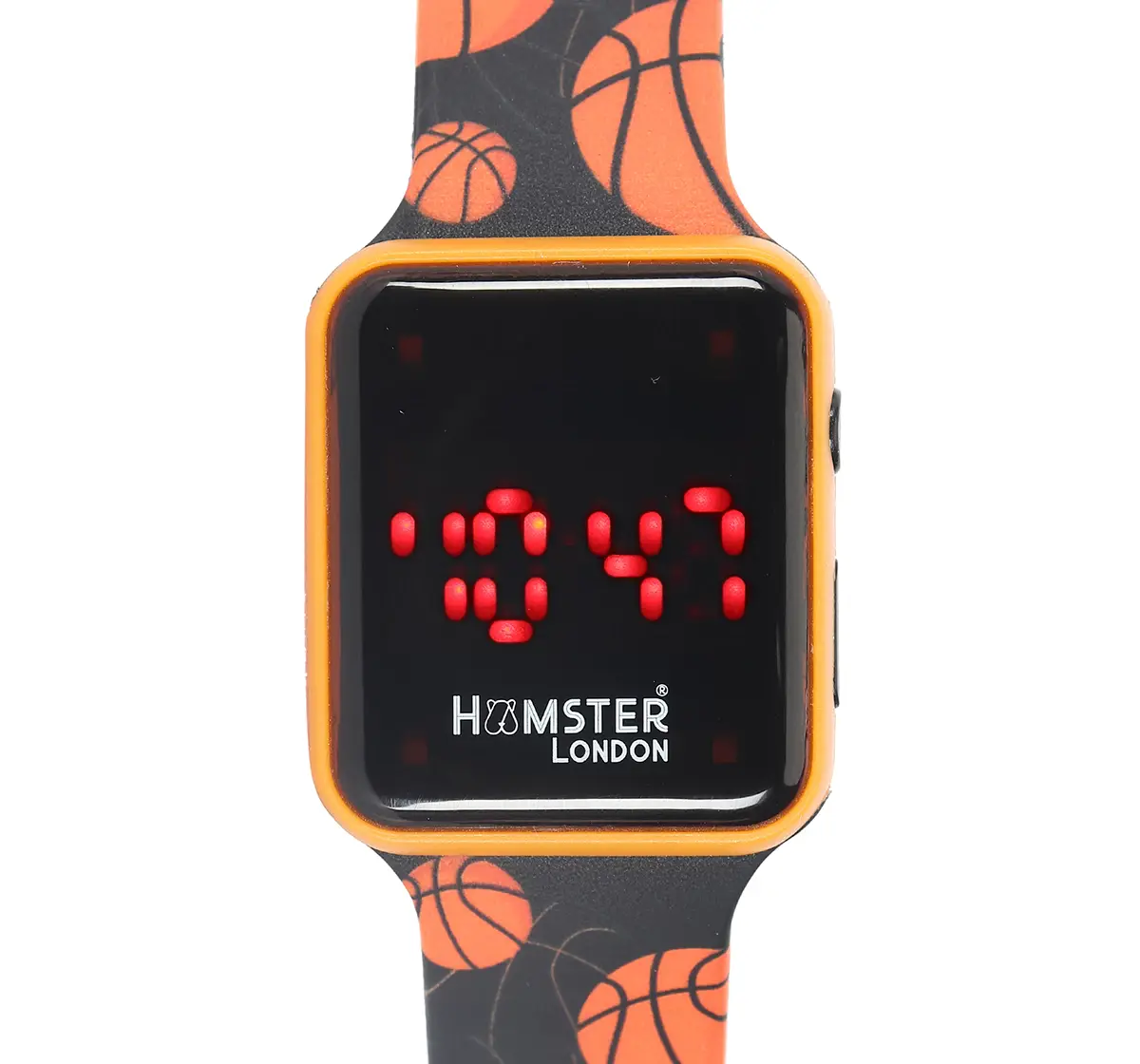 Hamster London Mirror Face Slicone Band Digital Watch Basketball Yellow, 5Y+