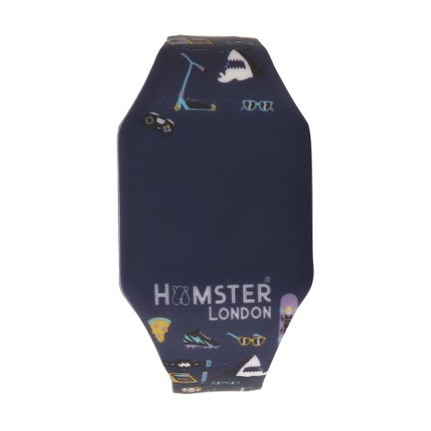 Hamster London Pizza Digital Watch For Kids, 6Y+, Black