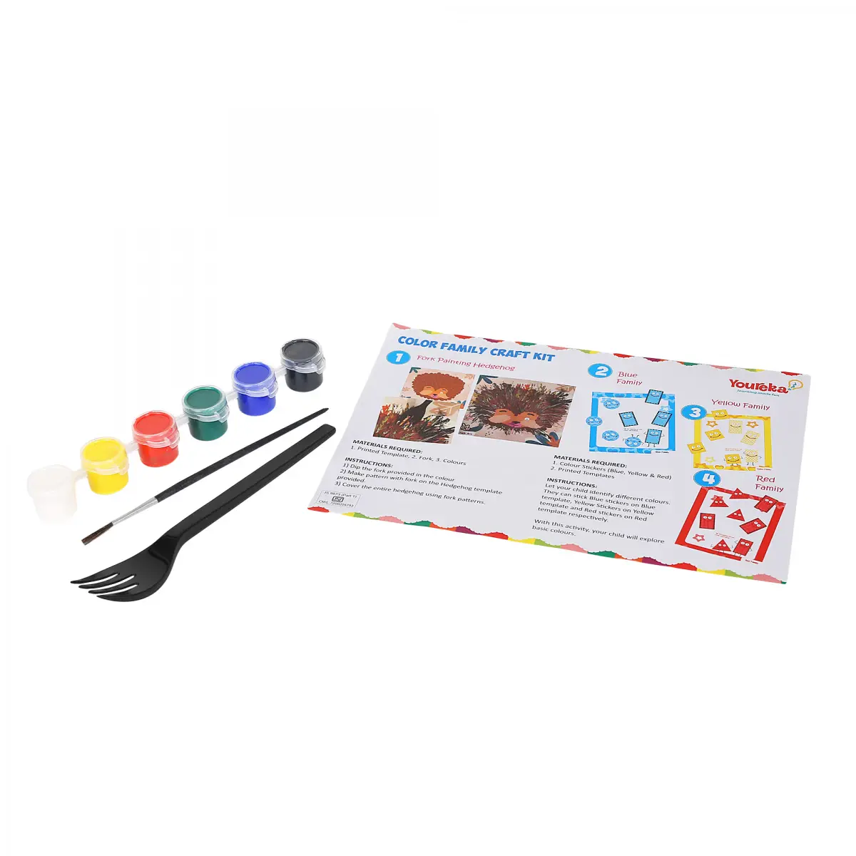 Youreka Colour Family Craft Kit, 4 in 1 Craft Kit, 5Y+, Multicolour