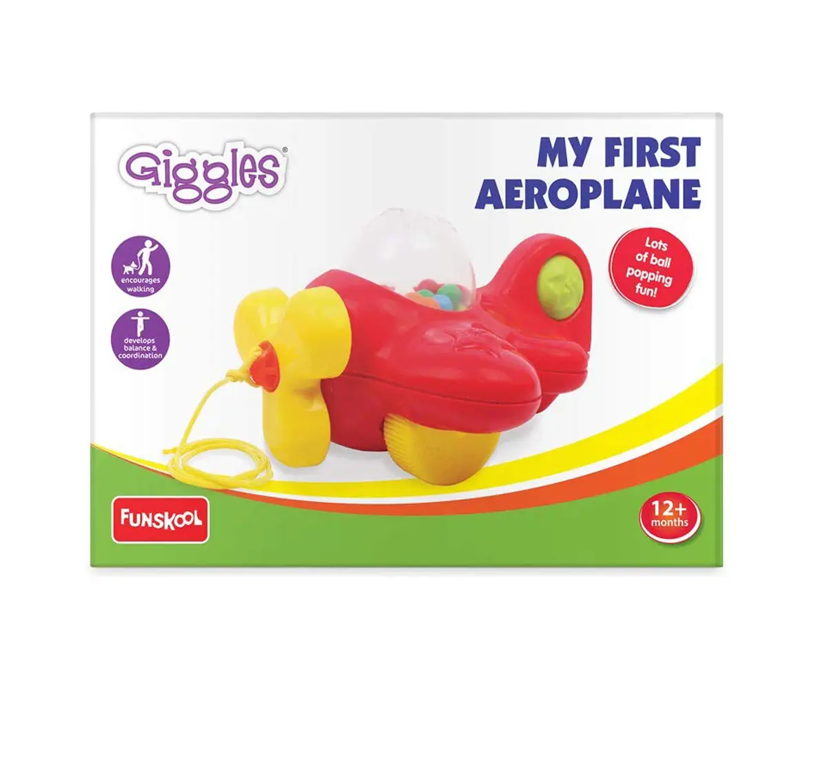 Giggles My First Aeroplane Plastic Multicolour 0M+