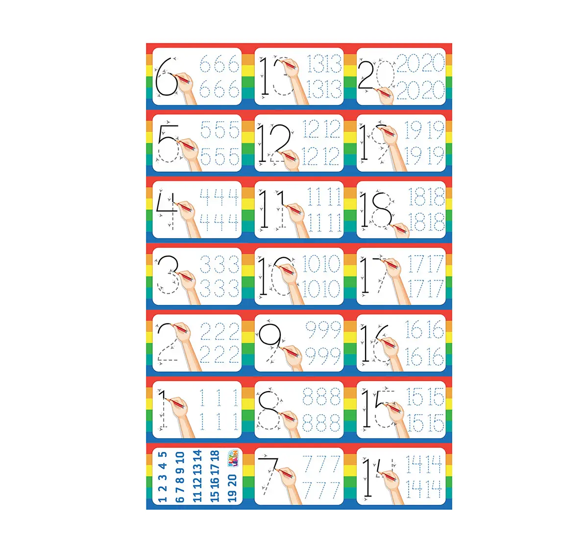 Play & Learn Flash Cards Numbers - Let'S Learn And Write Numbers, 2Y+ (Multicolor)