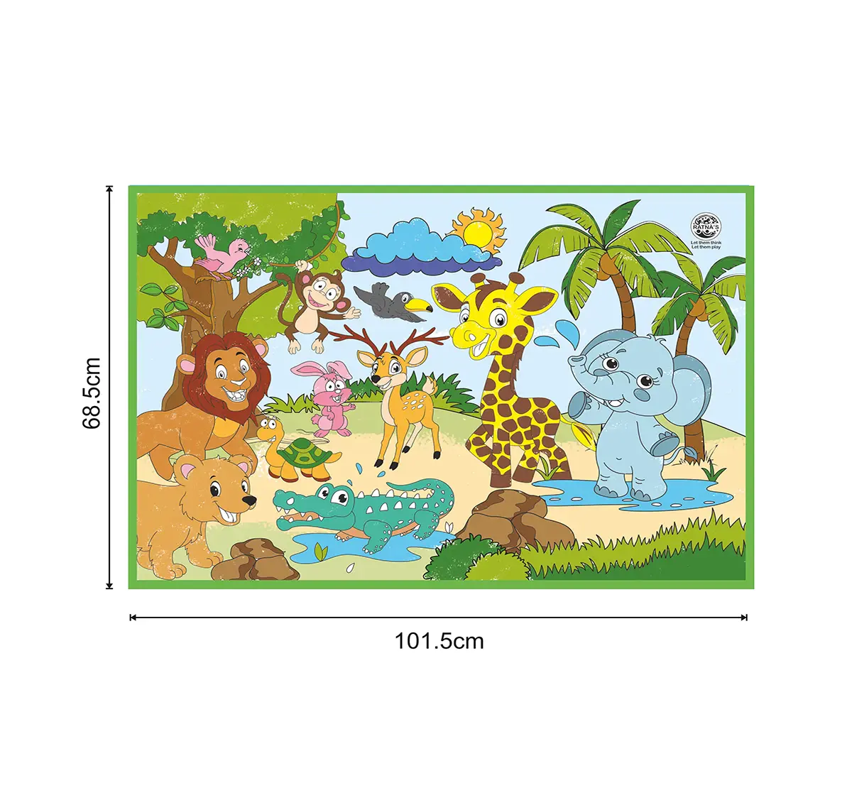 Ratna's My Colouring Mat Jungle, Colouring Kit, Multicolour, 5Y+