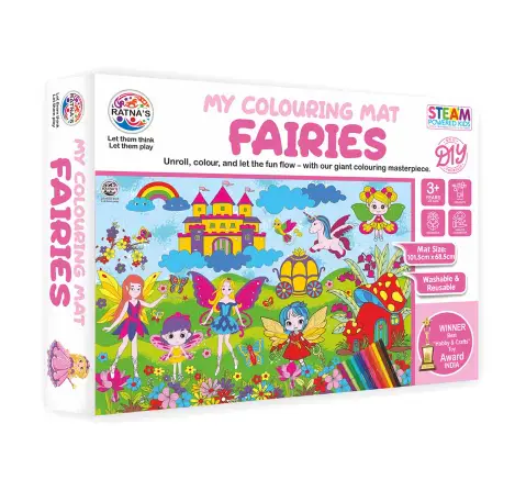 Ratna's My Colouring Mat Fairies, Colouring Kit, Multicolour, 5Y+