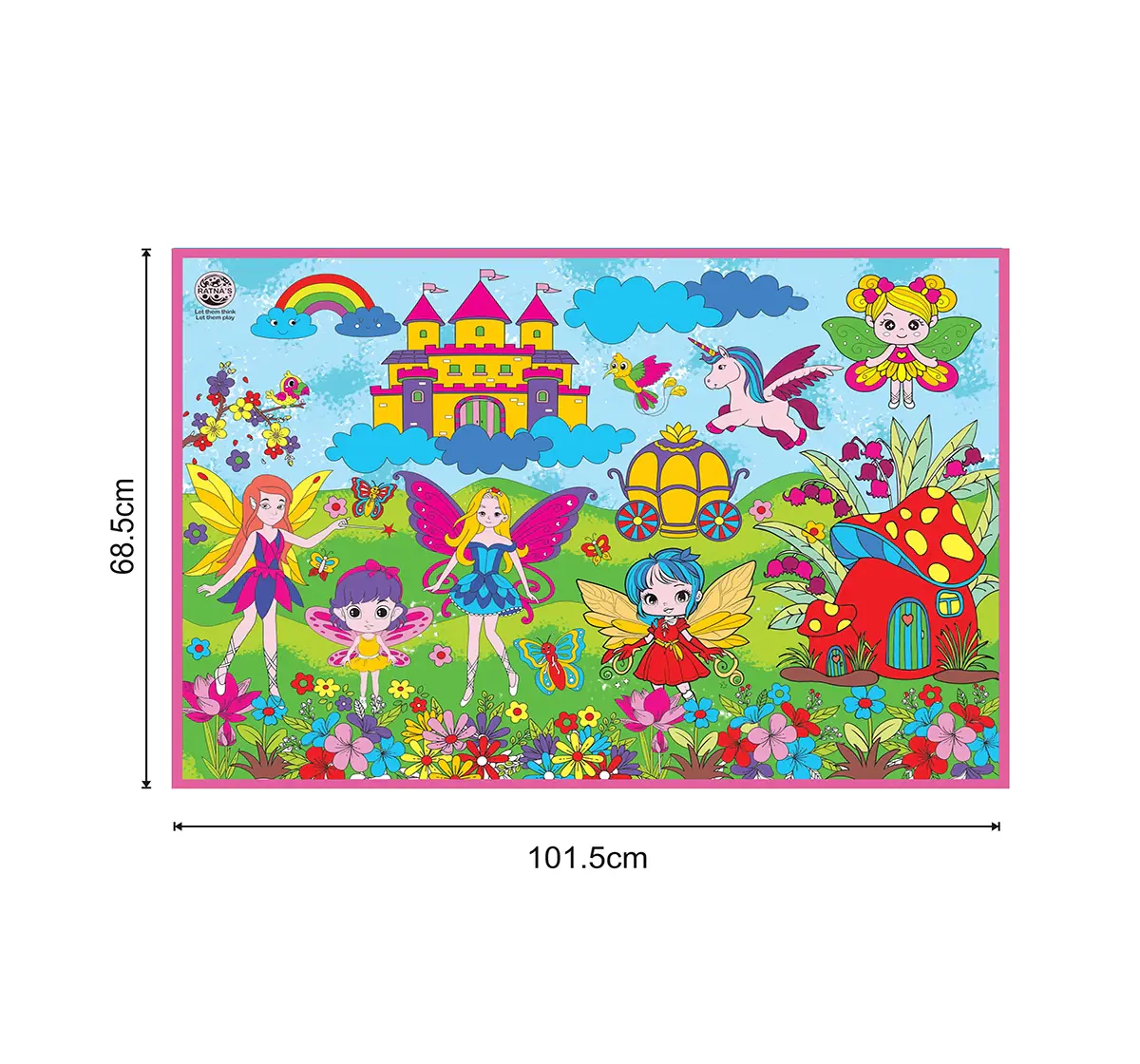 Ratna's My Colouring Mat Fairies, Colouring Kit, Multicolour, 5Y+