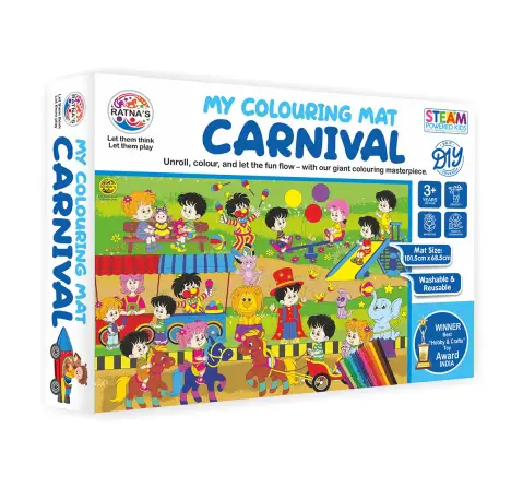 Ratna's My Colouring Mat Carnival, Colouring Kit, Multicolour, 5Y+