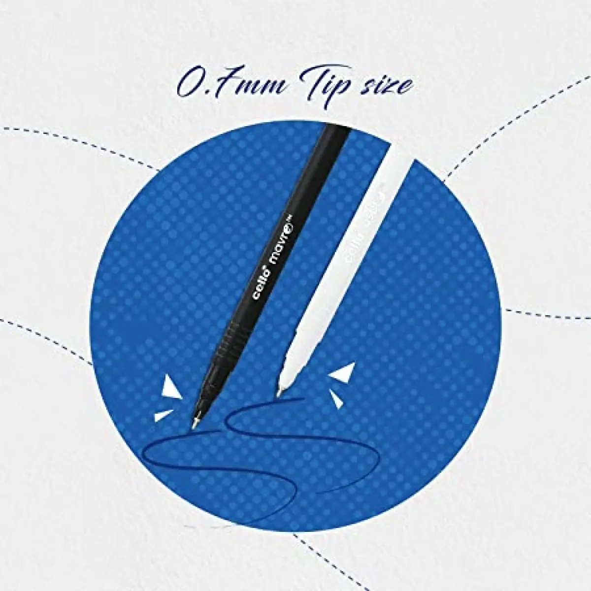 BIC CELLO Aspro Mavro Ball Pen, Pack of 25, Blue, 10Y+
